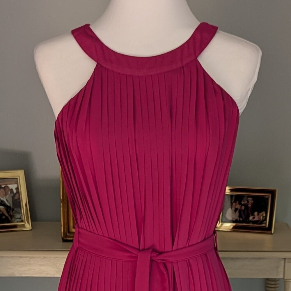 Club L London Pink Pleated Women's Midi Dress Semi Formal Size 4 - Picture 11 of 11